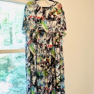 Silky, comfy, eclectic dress by Collusion
